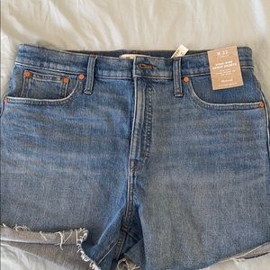 Madewell high-rise denim shorts size 32